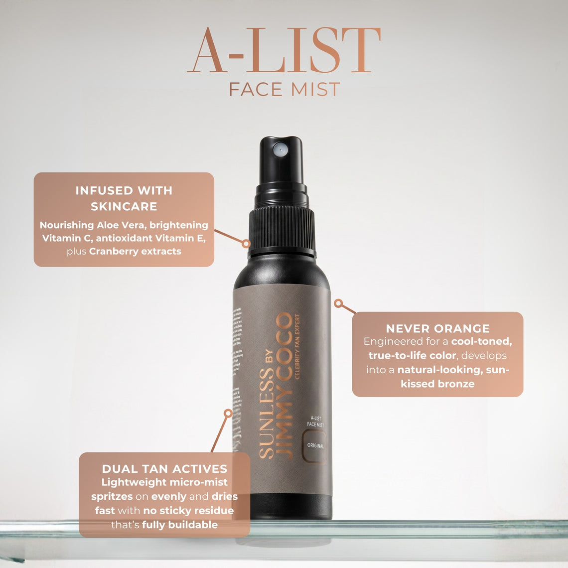 NEW - The A-List Face Tanning Mist