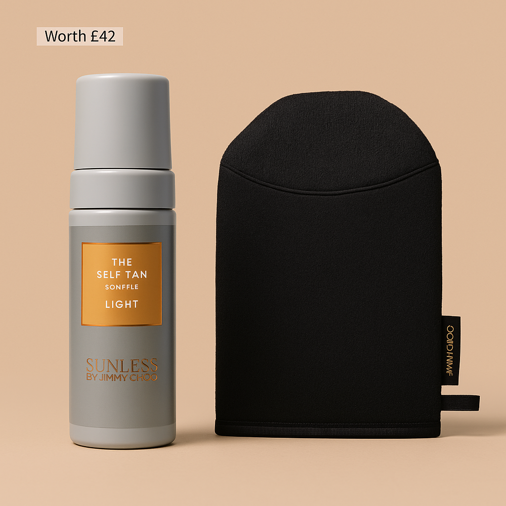 Ultimate Glow bundle- Tinted tan souffle (Light) + Buff & Glow mitt